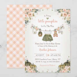 Convite Sweet Little Pumpkin Autumn Baby Shower Invitation