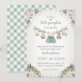 Convite Sweet Little Pumpkin Autumn Baby Shower Invitation