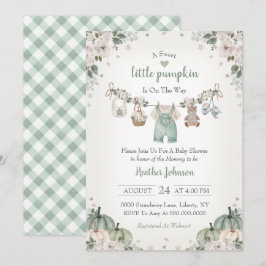 Convite Sweet Little Pumpkin Autumn Baby Shower Invitation