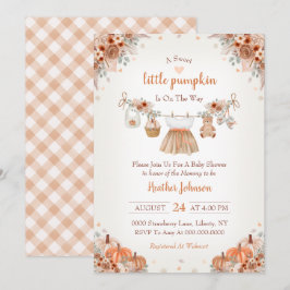 Convite Sweet Little Pumpkin Autumn Baby Shower Invitation