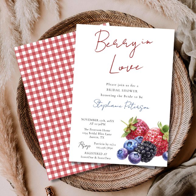 Convite Sweet Mixed Berries Berry In Love Bridal Shower  (Criador carregado)