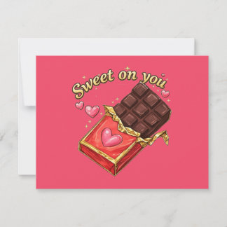 Convite Sweet on You Chocolate Valentine design
