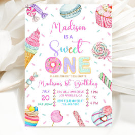 Convite Sweet One Birthday Invitation, First Candy Sweet