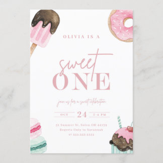 Convite Sweet One First Birthday