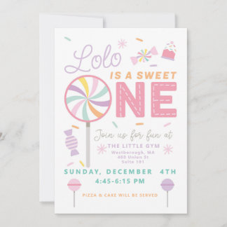 Convite Sweet One First Birthday customizable Invitation