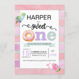 Convite Sweet One First Birthday Invitation