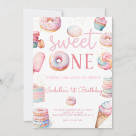 Convite Sweet One First Birthday Photo Invitation