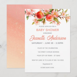 Convite Sweet Peach Orchard Baby Shower