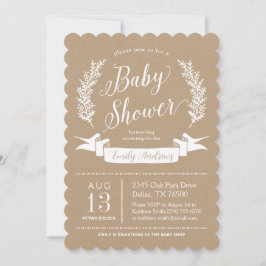Convite Sweet Rustic Chá de fraldas Invitation