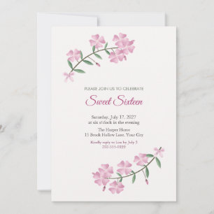 Convite Sweet Sixteen Grande Willowherb Rosa