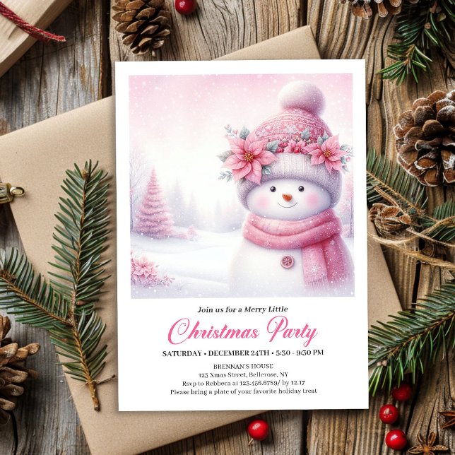 Convite Sweet Snowy Forest Kids Printable Christmas Invite (Sweet Snowy Forest Kids Printable Christmas Invitation

)