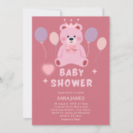 Convite Sweet Teddy Bear Baby Shower Invitation