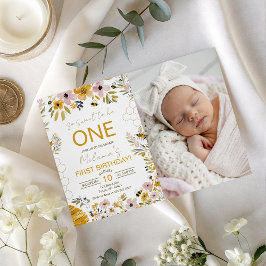 Convite Sweet to Bee One First Birthday Invite