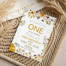 Convite Sweet to Bee One First Birthday Invite
