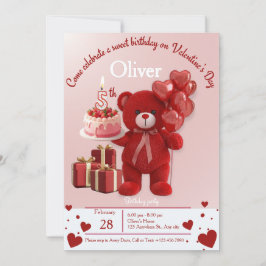 Convite Sweet Valentine’s Birthday Invite – 5th Birthday