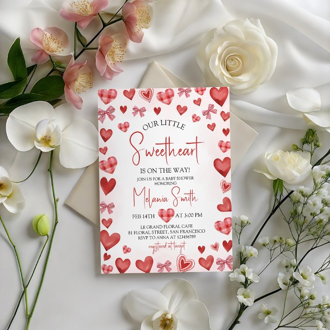 Convite Sweetheart Baby Shower Invitation (Criador carregado)