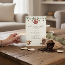 Convite Sweetheart Coffee Brewing Baby Shower Invitation