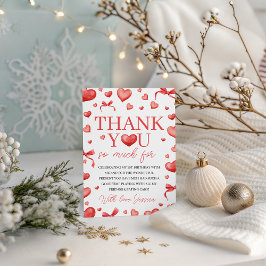 Convite Sweetheart First Birthday Thank You