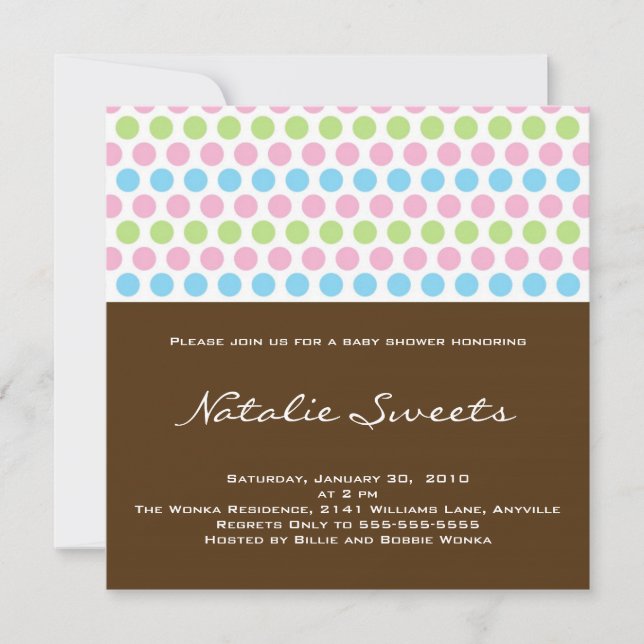 Convite Sweets Shoppe 5x5 (Frente)