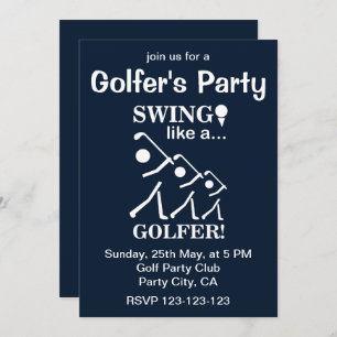 Convite Swing Como Uma Festa De Golfe