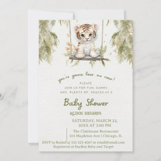 Convite Swing Safari: Aventura Selvagem de Lion Cub