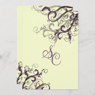 Convite SWIRLS DE PLUM PixDezines/plano de fundo de desati