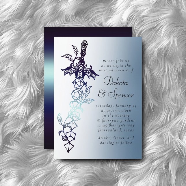 Convite Sword RPG | Marinho Sheen Fantasy Tabletop Gamer D (Criador carregado)