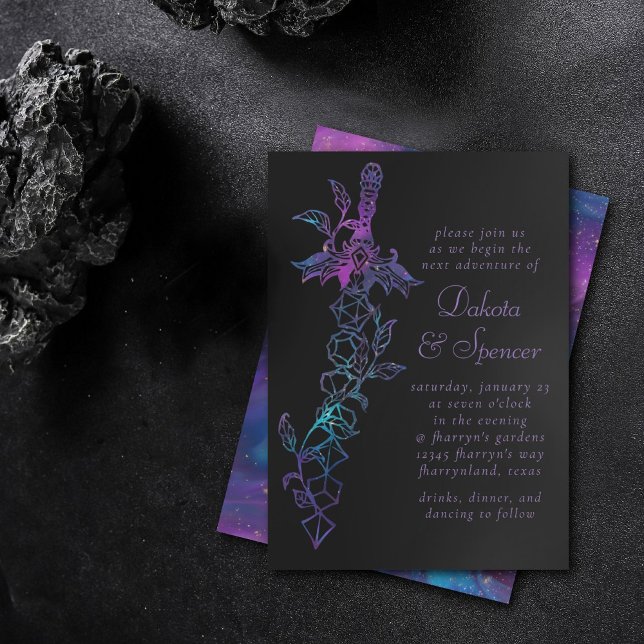 Convite Sword RPG | Nebula Fantasy Tabletop Gamer Dice (Criador carregado)