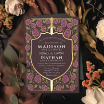 Sword & Shield Medieval Fantasy Casamento Monogram