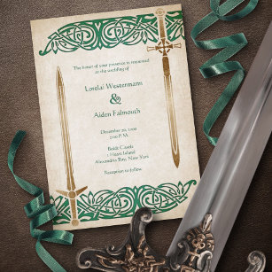 Convite Swords Celtic Wedding
