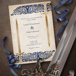 Convite Swords Celtic Wedding