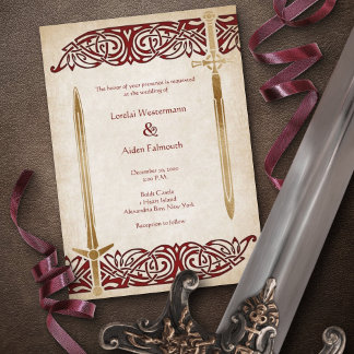 Convite Swords Celtic Wedding