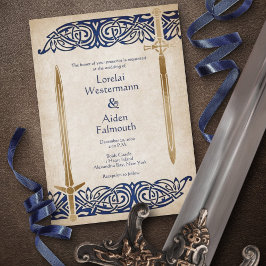 Convite Swords Celtic Wedding