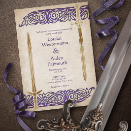 Convite Swords Celtic Wedding