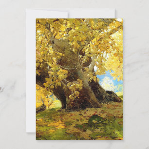 Convite Sycamore no outono por Edgar Payne