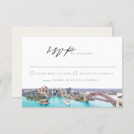 Convite SYDNEY AUSTRALIA Skyline Destination RSVP