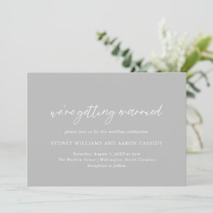 Convite Sydney Cinza Modern Wedding