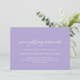 Convite Sydney Lavanda Modern Wedding