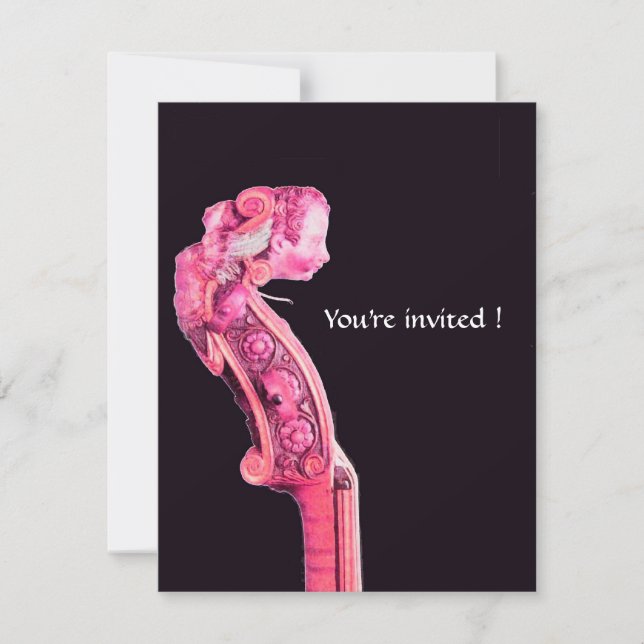 Convite SYMPHONIA  / MÚSICA CLÁSSICA ,Fuchsia (Frente)