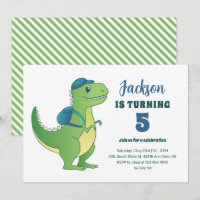 T-Rex e Crianças da Escola da Mochila Dinossauro