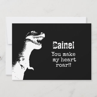 Convite T-Rex Valentine