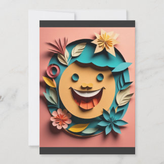 Convite T-shirt Design de arte em papel 3D