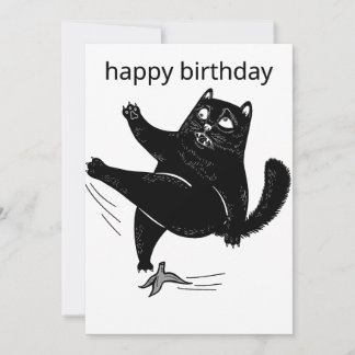 Convite Tabby Cat Birthday Card, Cat de aniversário de gat