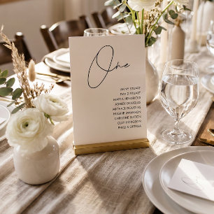 Convite Tabela 1 Modelo de número de mesa de casamento mod
