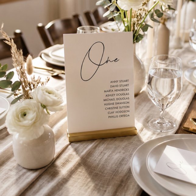 Convite Tabela 1 Modelo de número de mesa de casamento mod (Criador carregado)