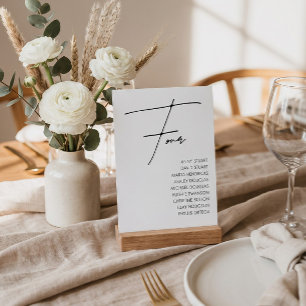 Convite Tabela 4 Modelo de número de mesa de casamento mod