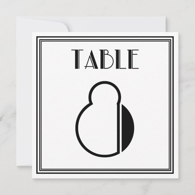 Convite Tabela Deco Art Número 8 (Frente)