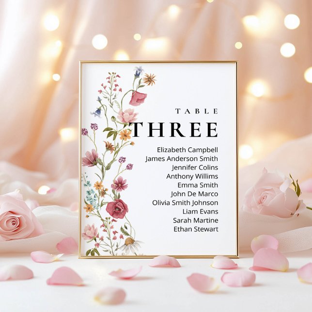 Convite Tabela Editável Número Três Quadro (Criador carregado)