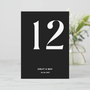 Convite Tabela Número 12 Números Negra Negros Negros
