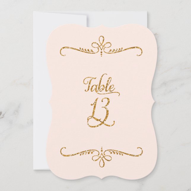 Convite Tabela Número 13, Recepções de Letra de Script de  (Frente)